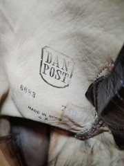 Dan Post Vintage Cowboy Boots Mens 7 1/2 Mens ,Spain, 3x Beaver