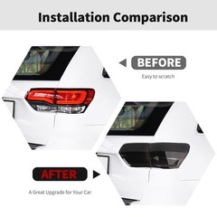 Smoked Black Tail Light Lamp Cover Guard Trim Decoration Exterior Accessories