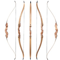 60» Takedown Recurve Bow Arrows Wood Riser Archery Hunting BowTarget Shooting