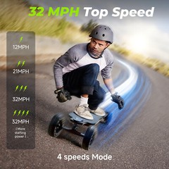 Electric Skateboard Longboard 3000W 32 MPH W/ Ambient Light & Remote Control US