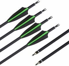 12pcs Archery Carbon Arrows 30inch SP500 For Compound Recurve Bow Hunting Target