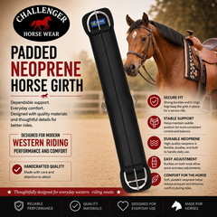 Western Neoprene Comfort Anti-Slip Saddle Straight Cinch Girth Black 97107