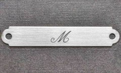 SADDLE PLATE 2 1/2″ x 3/8″ Custom Engraved Solid Nickel Silver Bridle or Brow