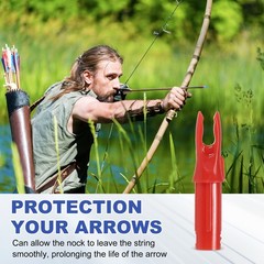 30 Pack Archery Arrows Nocks 6.2mm Plastic Insert Arrow Nock Multicolor