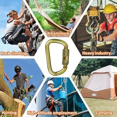 Heavy Duty Alloy Steel Auto-Locking Climbing Carabiner 45KN Twist Lock Carabiner