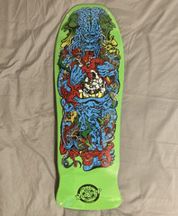 New Santa Cruz Rob Roskopp Target 5 Fluorescent Green Reissue Skateboard Deck