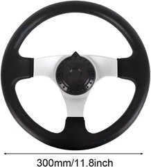 JIANWEI Off-Road Steering Wheel, 300mm PU Foam Ergonomic, Smooth ATV With Holes