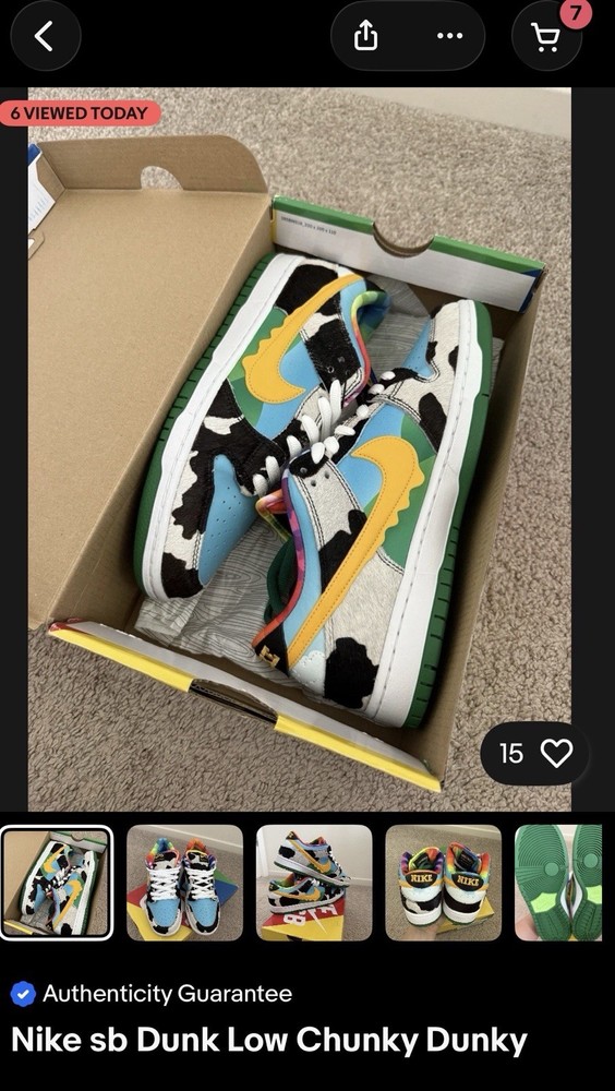 Nike Chunky DunkyShoes Multi-Color Ben and Jerry limited edition