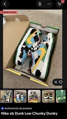 Nike Chunky DunkyShoes Multi-Color Ben and Jerry limited edition