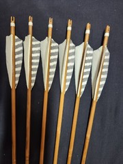 6 Tonkin Bamboo Arrows 45-50lb. Made In The USA