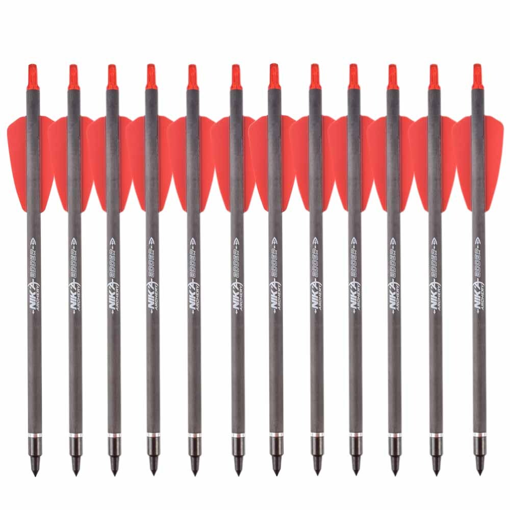 12Pcs 7.5″ Crossbow Bolts Carbon practice Arrows for Hunting Shooting Targeting
