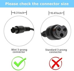 Hoverboard Charging Port Replacement (3 Prong 3 pin) for Hover-1 swagtron TOM…