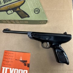 Vintage TEX 086 .177 Break Barrel Air Pistol Box Manual Target Czechoslovakia