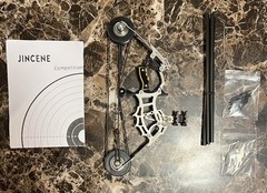 JINCENE Mini-Compound Bow Compound Bow Set Aluminum Silver & Black with Arrows