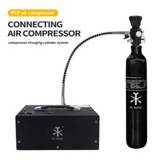 TUXING 4500psi PCP Air Tank,0.5L Carbon Fiber HPA Tank with Dual Gauge Regulator