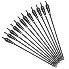 12Pcs 20″ Archery Carbon Crossbow Bolts Half Moon Nock OD 8.8mm Arrows Hunting