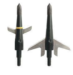 Swhacker Broadheads – 2 Blade, 100 Grain, 1.75” Cut, 3 Pack with Practice Head