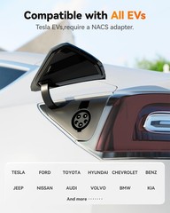 Portable Level 1 &2 40 Amp EV Charger for Non-Tesla J1772 EVs, 240v, 25ft Cable