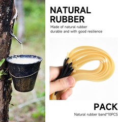 10 Pack Flat Rubber Bands 2.0mm Thick Elastic Slingshot Replacement for Hunting