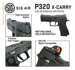 Sig Sauer P320 XCARRY CO2 .177 cal Semi-Auto Blowback Air Pistol AIR-P320XCA-BB