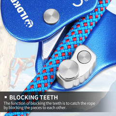 Climbing Ascender Fall Protection Belay Device Climbing Rope Grab for Rock Climb