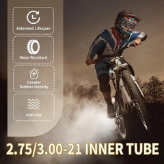 2.75/3.00-21” Heavy Inner Tube 80/100-21 (300/325-21) | 2-Pack for Dirt Bik