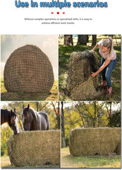 5 * 5Ft Heavy Duty Slow Feeding Horse Hay Net – 1.75-Inch Knotless Design Saves