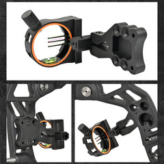3-Pin Fiber Optics Bow Sight for Compound Recurve Bow Archery Target for Outdoor