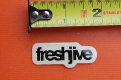 FRESH JIVE Clothing Small Clear Black Original 90’s Vintage Surf Skate STICKER