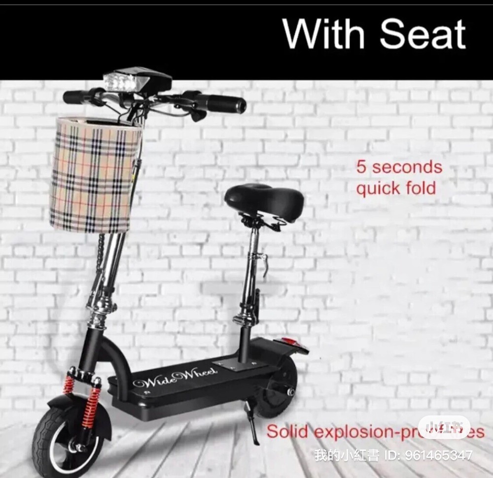 60km Electric Scooter Folding Re-chargeable W.Seat light.Amazon Over $800
