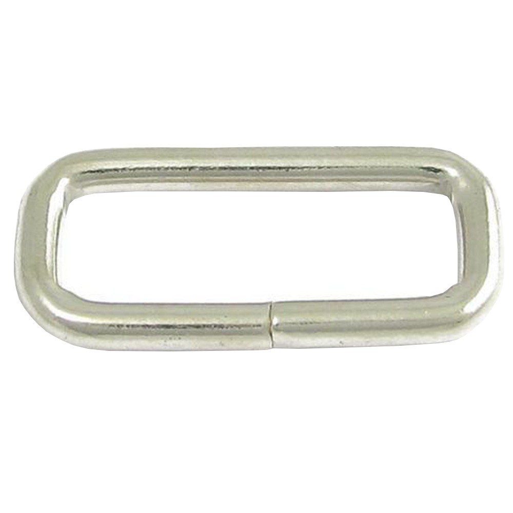 Pack Of 20 1/2 In X Inch Nickle Plated Wire Rectangle Strap Loop