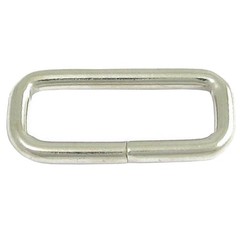 Pack Of 20 1/2 In X Inch Nickle Plated Wire Rectangle Strap Loop