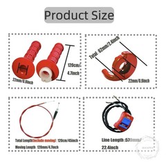 7/8 22mm Twist Throttle Accelerator Handle Grips for Pit Bike Mini Bike Throttle