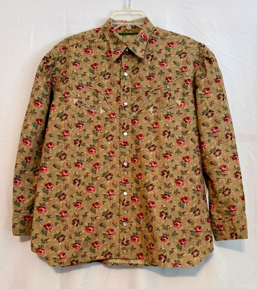 Women’s Vintage Ralph Lauren Western Shirt – Country Floral Pattern – 46″ Bust