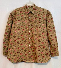 Women’s Vintage Ralph Lauren Western Shirt – Country Floral Pattern – 46″ Bust