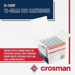 25-Count 12-Gram CO2 Cartridges for Air Rifles & Pistols – Genuine Powerlet