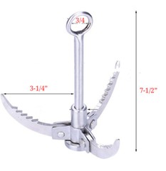 Gravity Stainless Steel Grappling Hook Folding w/ 3 Folding Claws Outdoor Hiking