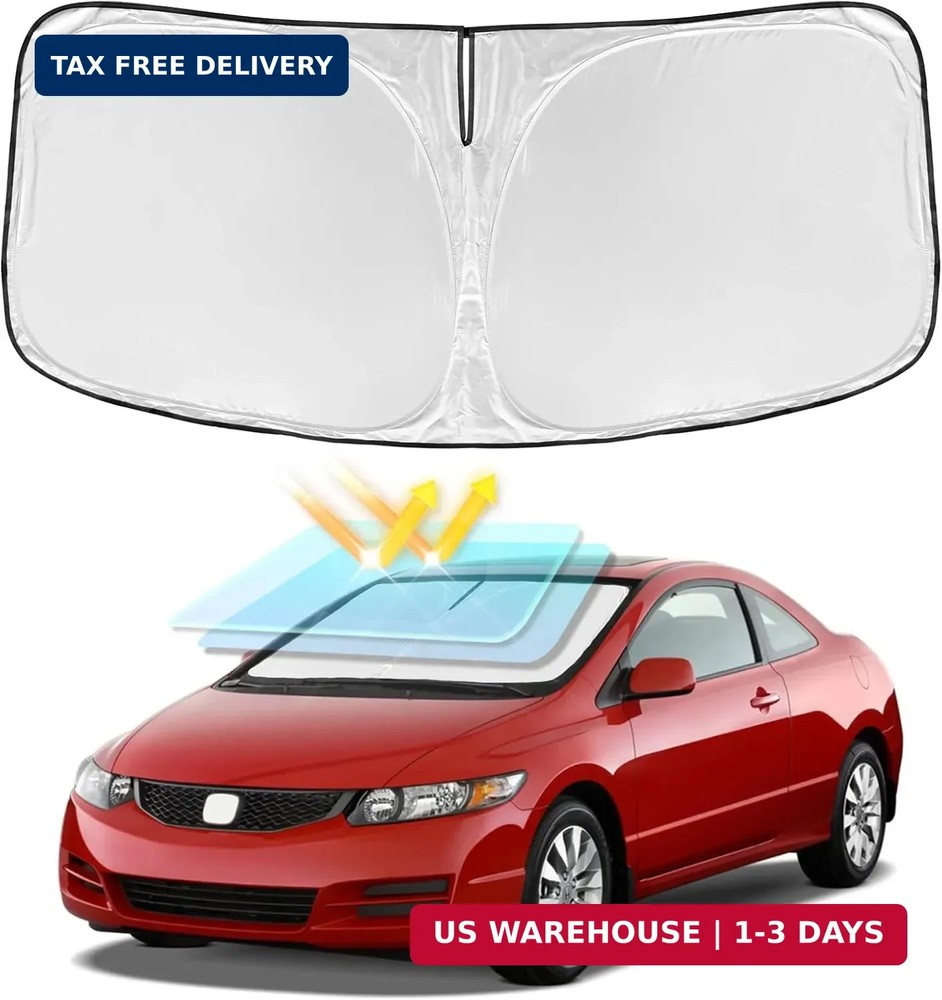 for Honda Civic 2006-2011 Windshield Sun Shade – 4 Layers Car Sunshades for Fron