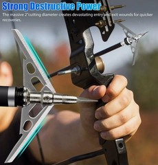 12pcs Rage Hypodermic Trypan 2 Blade 100 Grain Cut Dia Expandable broadheads