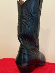 Nocona Vintage Black Leather Cowboy Boots Mens Style 4701 Sz 12
