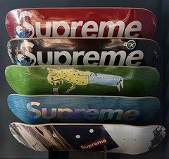 Supreme 5 Deck Lot !! Brand New Authentic !! All Sealed Except The Blue Custom.