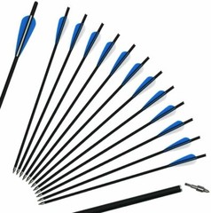 24Pack 20 inch Crossbow Bolts Carbon Crossbow Arrow for Hunting Outdoor Practice