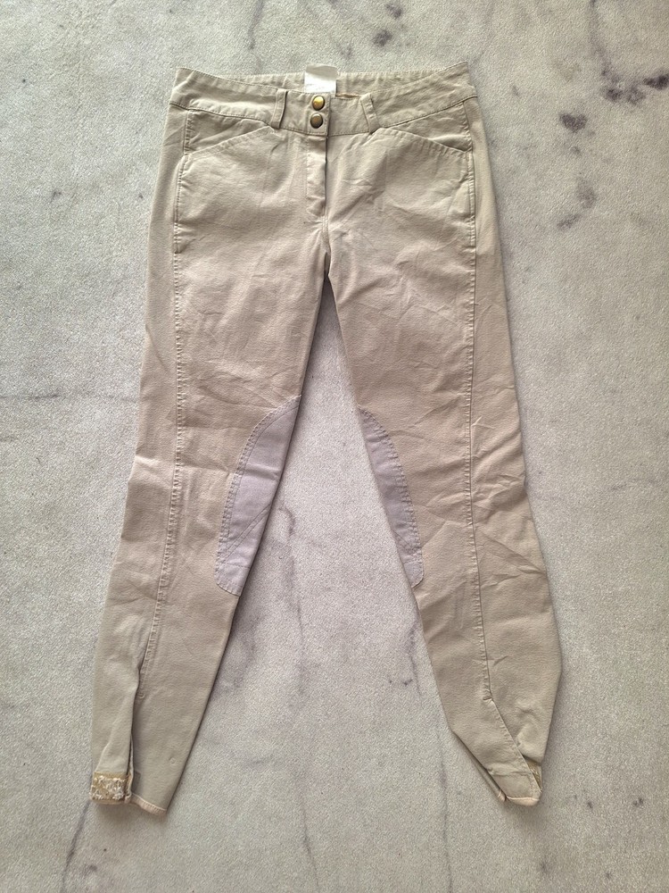 Gatos Riding Breeches 26 L Equestrian Pants Tan Beige