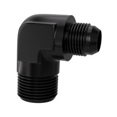 8AN to 3/4″ NPT 90 Degree Black Aluminum Male Fitting YZSTL-8AN-3/4NPT-90