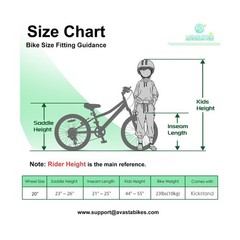AVASTA Govet 20» Kids Mountain Bike for 6-12 Years Old Boys Girls with Suspe…