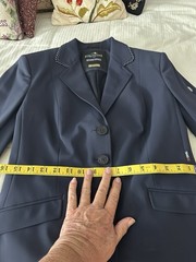 Equiline Women’s Italia Dressage Coat In Navy W Crystal Embellished Buttons 44