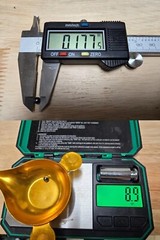 Sample pack of swaged soft lead round ball pellets .177 .22 .25 cal 50 ea