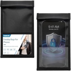 2 Pack Military Grade Faraday Bags for Smartphones | Signal Blocking; Magneti…