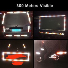 5cm*30.5cm Super Reflective Tape Car/Truck Night Warning Sign Sticker Red White
