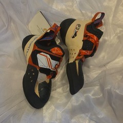 La Sportiva Solution P3 Climbing Shoes Black White Orange Orange Black